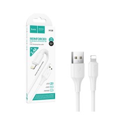 Cabo de Carregamento Hoco X120 Beneficio 2.4A USB para Lightning 1m Branco